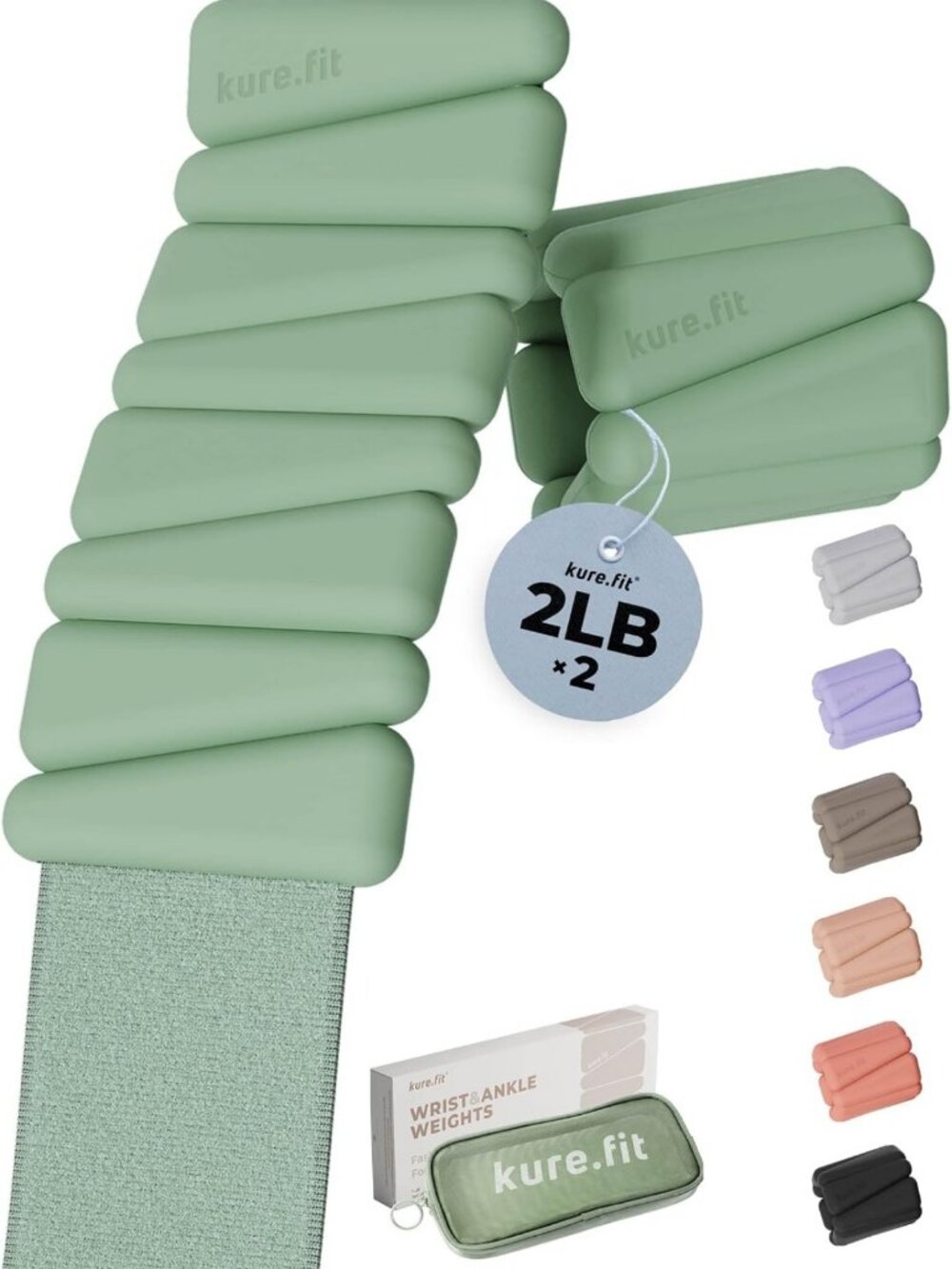 Adjustable Pilates Wrist & Ankle Weights | 1LB/2LB Bangles for Strength Training